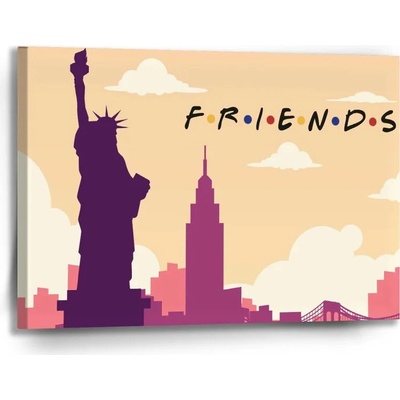 Sablio Obraz Seriál Priatelia FRIENDS Socha Slobody - 90x60 cm