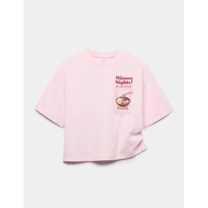 Marks & Spencer Тениска от чист памук с мотив на храна (6-16 години) Marks & Spencer розов Marks & Spencer | Rozov | Момичешки | 7-8 години
