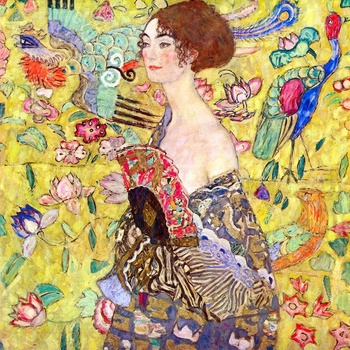 Fedkolor Репродукция на Густав Климт - Дама с ветрило, 60 x 60 cm Lady with fan - Fedkolor (Gustav Klimt_39_60x60)