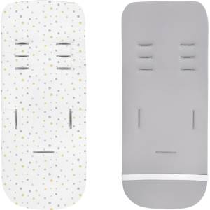 Kikkaboo Двулицева мемори подложка за количка Kikkaboo - Dots, Grey (31106010050)