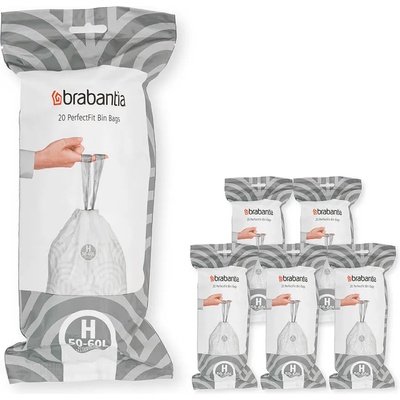 Brabantia Торба за кош Brabantia PerfectFit Touch/Push/Big Bin размер H, 50-60L, 120 броя, кутия (1005573)