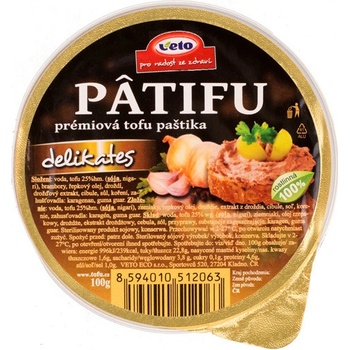 Veto Eco Patifu tofu paštéta delikates 100g