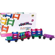 Playmags 3D magnetic train blocks 155 sada 20 ks