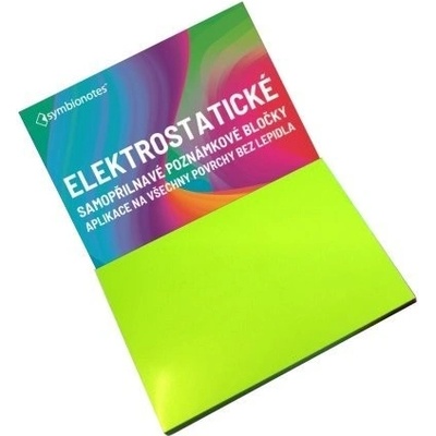 Symbionotes Elektrostatické poznámkové bločky 70x100 mm zelené