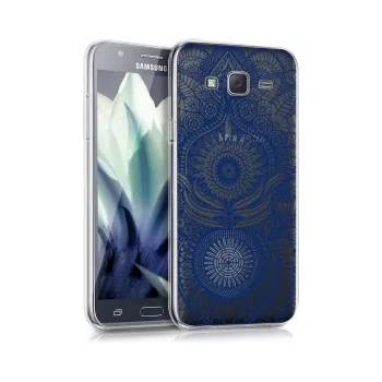 Image 1 of kwmobile Прозрачен калъф с дизайн ориент за Samsung Galaxy J5 - син