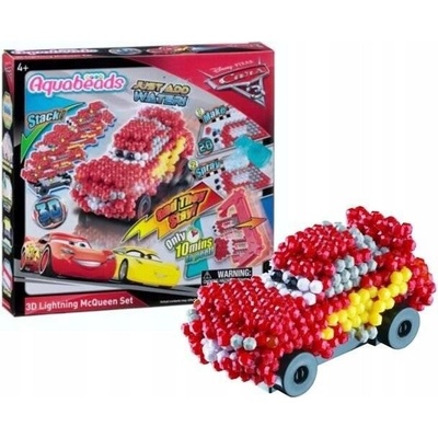 Kreatívna hračka Aquabeads Autá 3 Sada Blesk McQueen 3D Epoch 30198