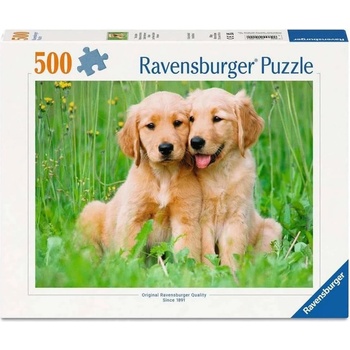 Ravensburger Пъзел Ravensburger от 500 части - Малки Голдън ретривъри (12001902)