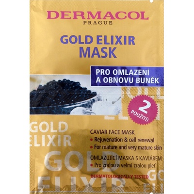 Dermacol Gold Elixir Caviar Face Mask omlazující maska s kaviárem 2 x 8 g – Sleviste.cz