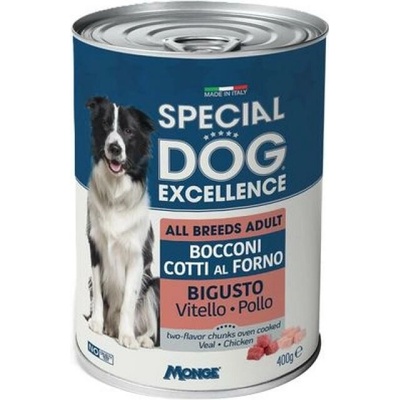 Monge Special Excellence pečené kúsky v šťave s teľacím a kuracím mäsom 400 g