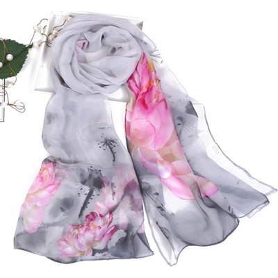 B-Top dámský elegantní šátek šedá/ růžová