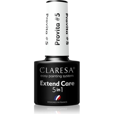 Claresa Extend Care 5 in 1 Provita основен лак за нокти с гел с регенериращ ефект цвят #5 5 гр