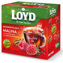 LOYD čaj Malina so škoricou a korenie 20 x 2 g