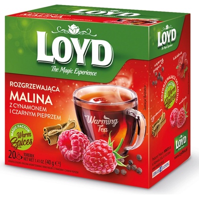 LOYD čaj Malina so škoricou a korenie 20 x 2 g