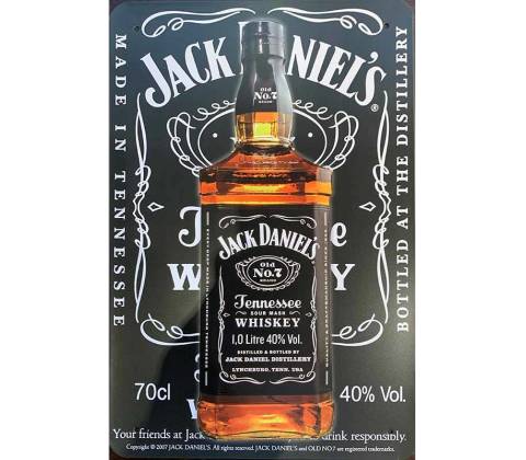 Ceduľa Jack Daniels black