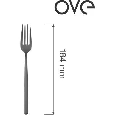 Ove Vidlička dezertní 184 mm OVE Amarone Black 12 ks