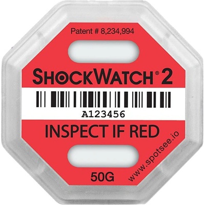Indikátor nárazu Shockwatch 2 - 50 g, červený