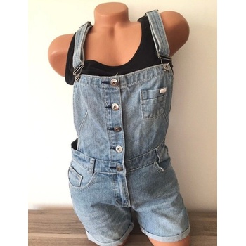 Stylový džínový kraťasový overal Crash One modrá