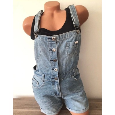 Stylový džínový kraťasový overal Crash One modrá