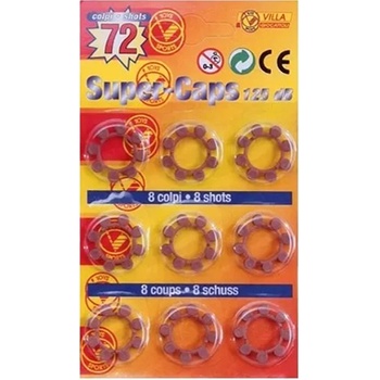 Villa Giocattoli Капси за детски пистолет/пушка Villa Giocattoli - 9х8, 72 изстрела (5101)