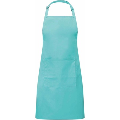 Premier Workwear Keprová pracovní zástěra s kapsou z kolekce Colours Collection modrá kachní Pantone 7466C 72x86cm PW154