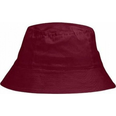 Neutral Klobouček Bucket z organické bavlny a větracími očky červená vínová
