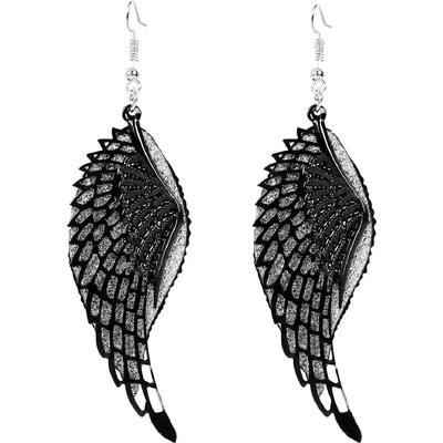 HARAHU Обеците EL-36524 Wings - Черни KP36524 (EL-36524)