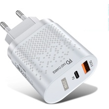 Bomba Rychlonabíječka do zásuvky USB-C + USB 20W bílá K384_WHITE