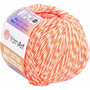 YARNART Baby Cotton Multicolor 5216 Neon Orange Плетива прежда (Baby Cotton Multicolor 5216)