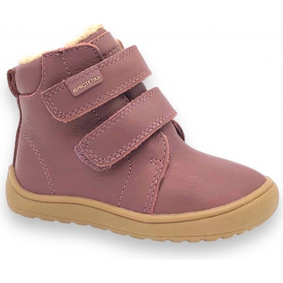Protetika dívčí zimní barefoot boty Beka Old Pink starorůžová