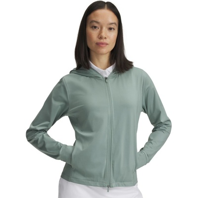 Under Armour Dámske funkčné tričko s dlhým rukávom DRIVE FULL ZIP HOODIE 1389971-348 zelené