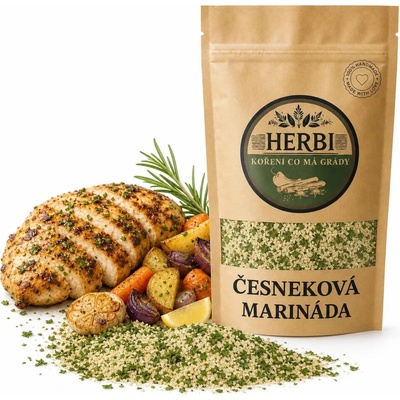 Herbi Cesnaková marináda zmes na nakladanie mäsa a zeleniny 50 g