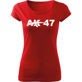 Image 1 of DRAGOWA дамска тениска с къс ръкав, АК47, червена, 150г/м2 (5026)