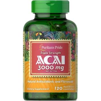 Image 1 of Puritan's Pride Triple Strength Acai 3000 mg [120 Гел капсули]