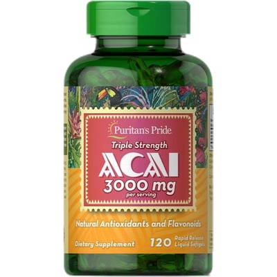 Puritan's Pride Triple Strength Acai 3000 mg [120 Гел капсули]