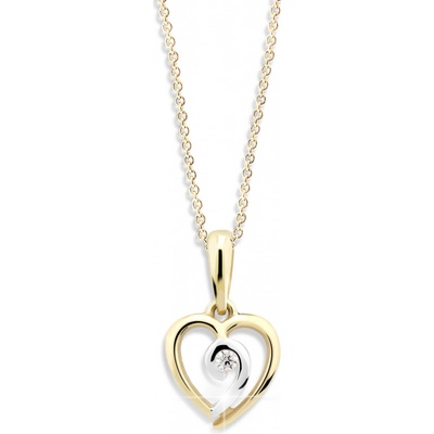 Cutie Jewellery bicolor prívesok zo žltého zlata Z6298 1609 40 10 X R1