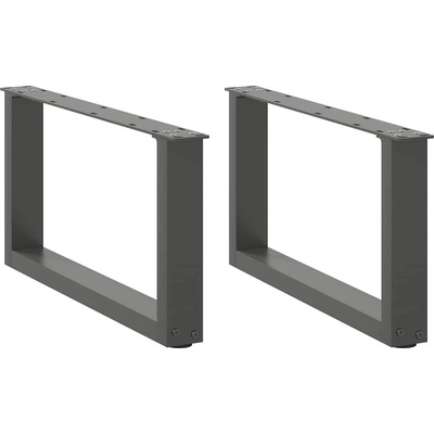 Omaxi 310811 Nohy konferenčního stolku ve tvaru U 2 ks antracitové 60 x 30-31 cm ocelové – Zboží Dáma