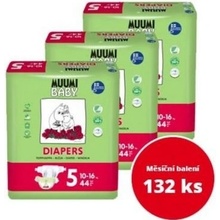 Muumi Baby 5 Maxi+ 10-16 kg eko 132 ks