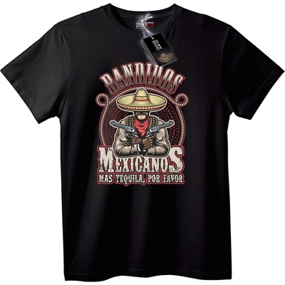 NOONEBRAND Тениска Бандидос Мексикански Текила - 2XL, Black