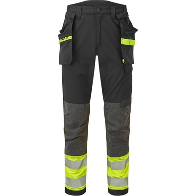 Portwest hi-vis КОБУР ev442 / Светлоотразителни еластични панталони ev4 - hv жълто/черно uk 44/eu 60 (ev442ybr44)