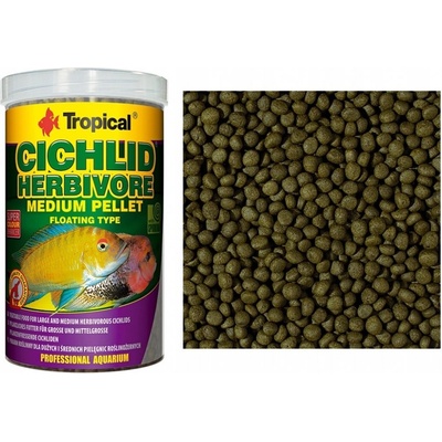 Tropical Cichlid Herbivore Medium Pellet 1 l, 360 g