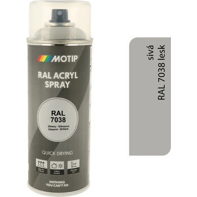 Motip Acryl 400 ml RAL 7038 lesk