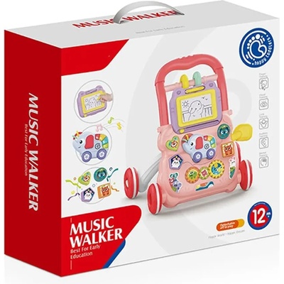 Ocie Huanger Музикална проходилка Happy Toddlers розова