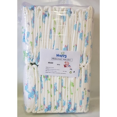 Prebaľovacie podložky NAPPY 60x60 cm 20 ks