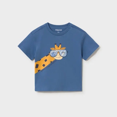 MAYORAL Тениска къс ръкав лентикулярен прин в син цвят за бебе момче Mayoral