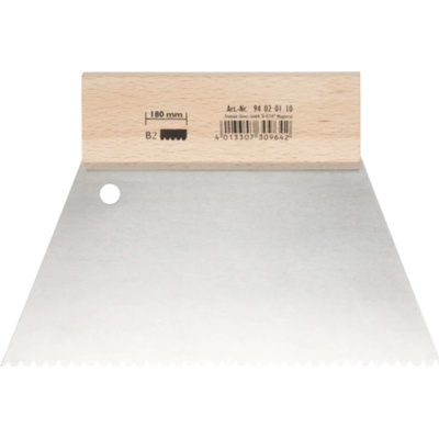 Špachtle ozubená 18 cm, zub B2