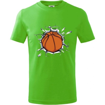 Basketbal lopta v triku tričko detské Apple Green