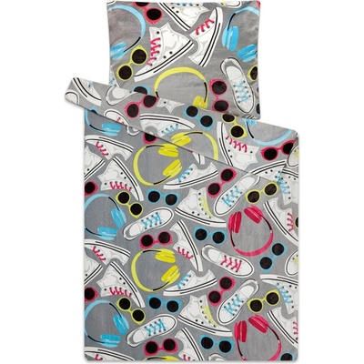 Svitap Ľanové plátno vrátane mikroflanelu Kecky 140x200 70x90