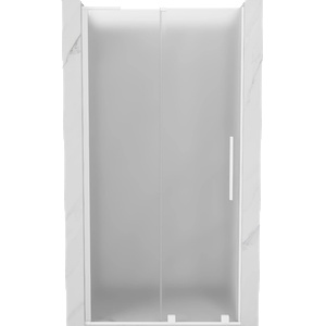 Mexen Velar L плъзгащи се врати за душ 120 см, скреж, бял - 871-120-003-31-20 (871-120-003-31-20)