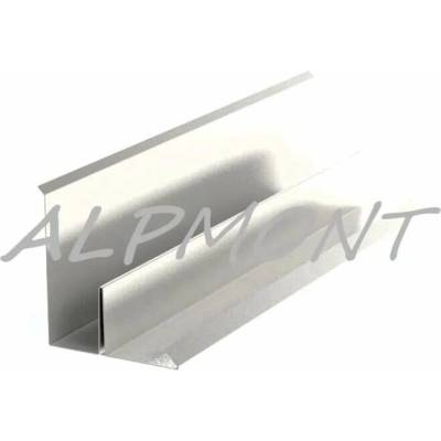 Lemování zdí r.š.333mm Hliník Al Lakovaný RAL 9007 stříbrná tmavá dl.1m