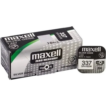 Image 1 of Maxell Батерия сребърна Maxell SR416SW 337, SR416, 1.55V, 1бр, (BTS26361)
